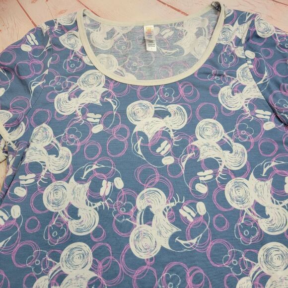 LuLaRoe Mickey Mouse Classic-t scoop necklace shirt S - Picture 2 of 5